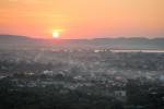 Coucher de soleil depuis la colline de Mandalay.