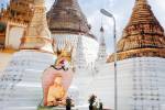 La « Paya Shwedagon » dans le fond.